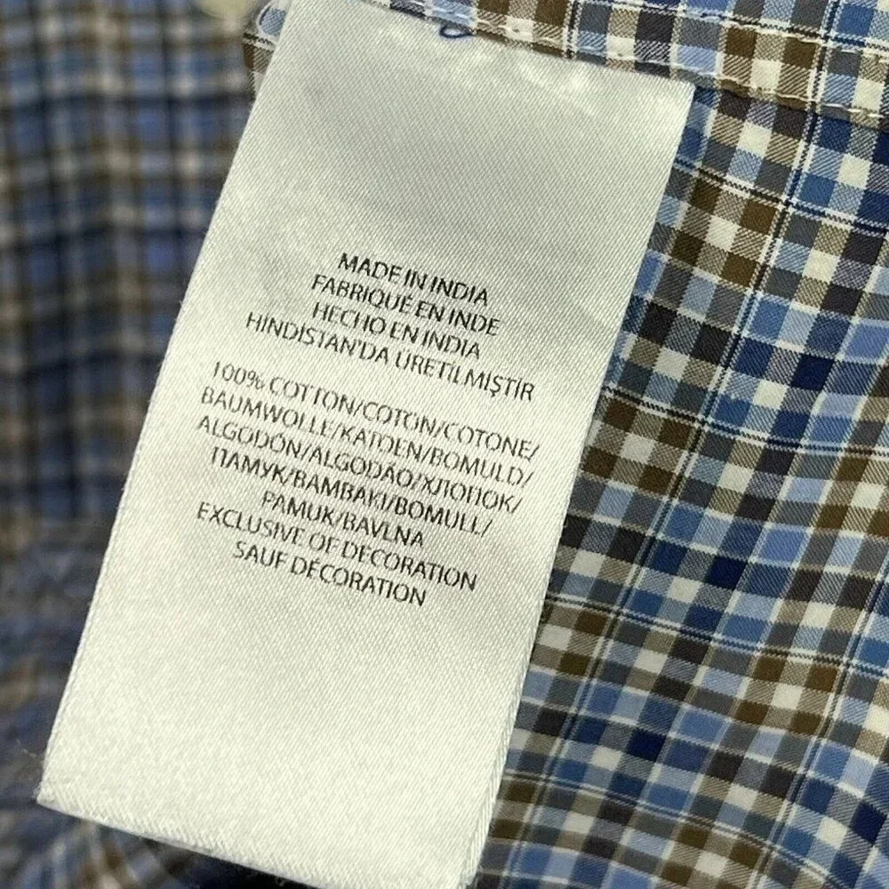 Ralph Lauren Blue Multicolor Button Down Dress Shirt Sz Large Stretch Cotton - Picture 6 of 7